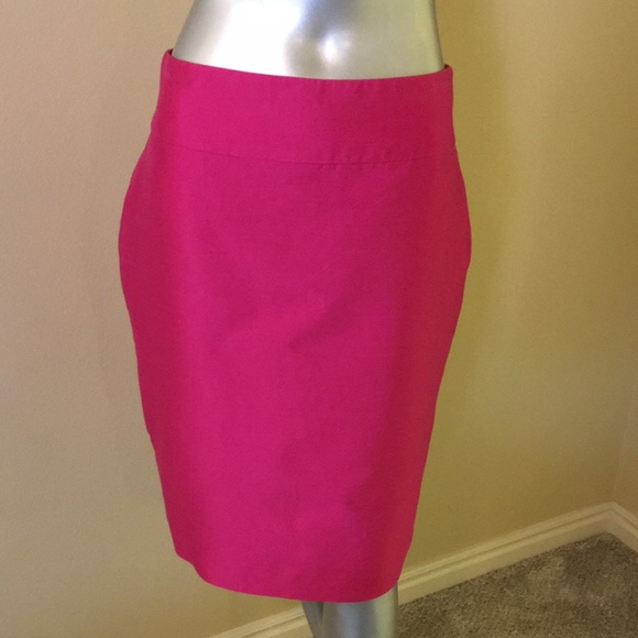 TALBOTS | Hot Pink Pencil Skirt Silk Blend - Picture 6 of 9